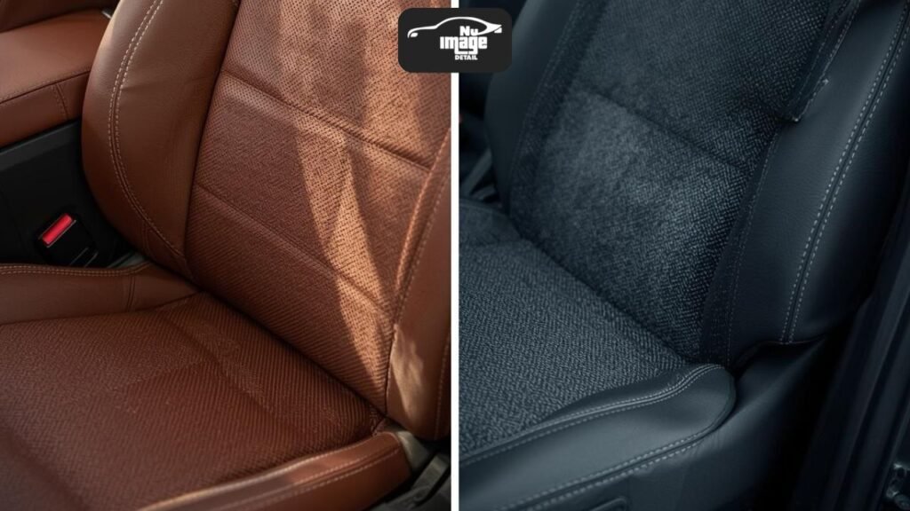 leather and fabric seat cleaning and protection,